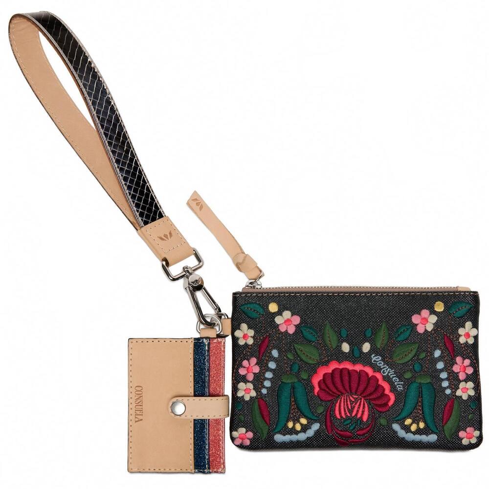 NEW CONSUELA women's ava combi wristlet in ebony